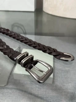 Alternative view of BRUNELLO CUCINELLI Belts Braided Leather (Brown) A90202607050038