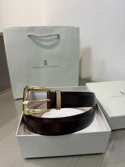 Alternative view of BRUNELLO CUCINELLI Belts Calf Leather (Brown) A90202607050028