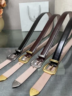BRUNELLO CUCINELLI Belts Calfskin Leather (Black-Brown) A90202607050031