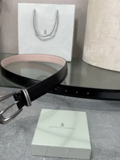 Alternative view of BRUNELLO CUCINELLI Belts Smooth Leather (Black-Brown) A90202607050034