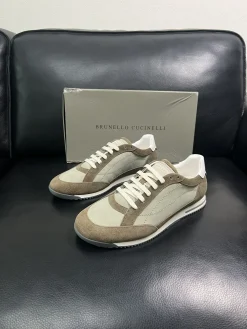 Alternative view of BRUNELLO CUCINELLI Sneakers & Trainers Suede-Calfskin (Brown-Beige-White) EU39-44 C20202607050102