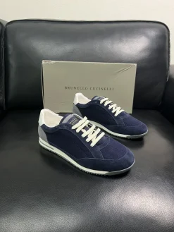 BRUNELLO CUCINELLI Sneakers & Trainers Suede Canvas (Navy-White-Grey) EU39-44 C20202607050100