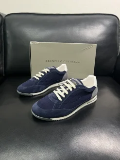 Alternative view of BRUNELLO CUCINELLI Sneakers & Trainers Suede Canvas (Navy-White-Grey) EU39-44 C20202607050100