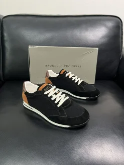 BRUNELLO CUCINELLI Sneakers & Trainers Suede Fabric (Black-Brown-White) EU39-44 C20202607050099