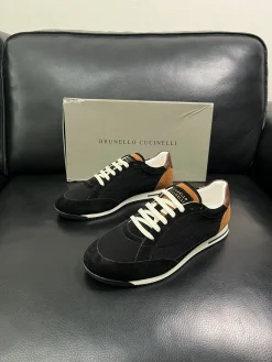 Alternative view of BRUNELLO CUCINELLI Sneakers & Trainers Suede Fabric (Black-Brown-White) EU39-44 C20202607050099
