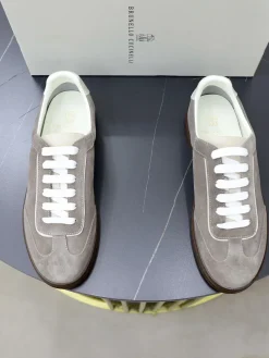 BRUNELLO CUCINELLI Sneakers & Trainers Suede (Grey-White-Brown) B90202607051448