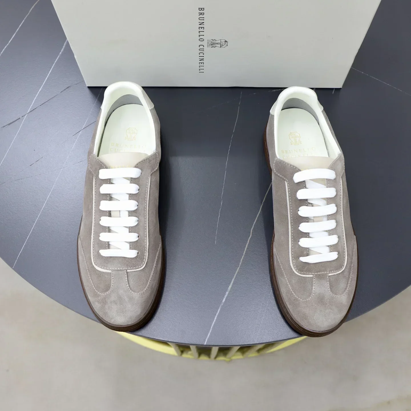 BRUNELLO CUCINELLI Sneakers & Trainers Suede (Grey-White-Brown) B90202607051448