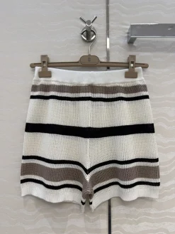 BRUNELLO CUCINELLI Trousers & Shorts Knit (White-Brown-Black) S-L B15202607050088