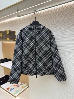 BURBERRY Coats & Jackets Polyester (Black-White) S-L C45202607120228