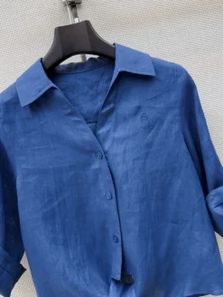 Alternative view of BURBERRY Shirts & Polos Linen (Blue) S-M-L B55202607051217