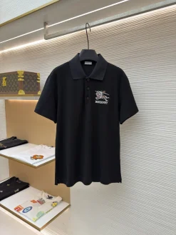 BURBERRY Shirts & Polos Pique Cotton (Black) S-XL A40202607120672