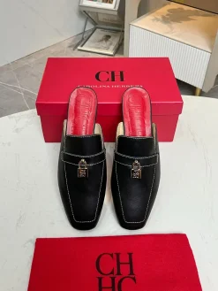 CAROLINA HERRERA Sandals & Mules Smooth Leather (Black-Red) EU35-43 A90202607050754