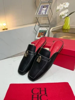 Alternative view of CAROLINA HERRERA Sandals & Mules Smooth Leather (Black-Red) EU35-43 A90202607050754