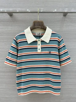 CELINE Clothing Knit (Blue-Orange-White-Black) M B05202607050773