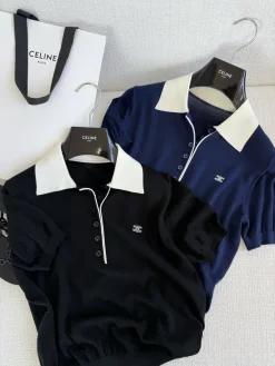 CELINE Shirts & Polos Cashmere (Black-Blue) S-L B70202607050137