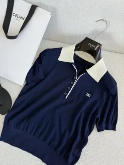 Alternative view of CELINE Shirts & Polos Cashmere (Black-Blue) S-L B70202607050137