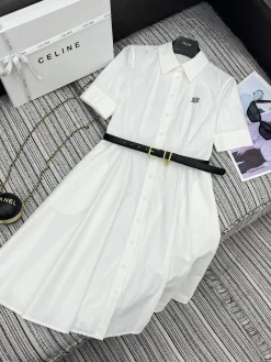 CELINE Shirts & Polos Cotton Fabric (White) S-L B75202607050138