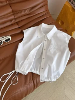 Alternative view of CELINE Shirts & Polos Cotton (White) S-L B45202607050139