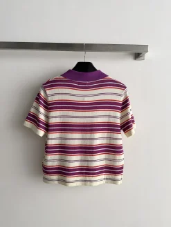 Alternative view of CELINE Shirts & Polos Knit (Purple-Red-White) S-L B30202607050140