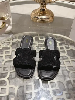 CELINE Slides & Slippers Suede Leather (Black) EU35-41 B50202607051120
