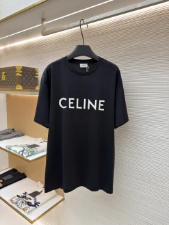 CELINE T-shirts & Vests Cotton (Black) XS-S-M-L A05202607120700
