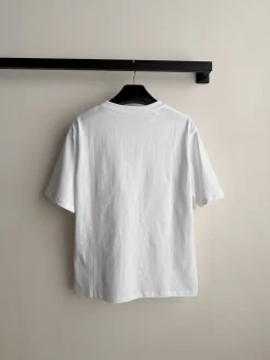 Alternative view of CELINE T-shirts & Vests Cotton (White-Yellow) S-L A80202607050162
