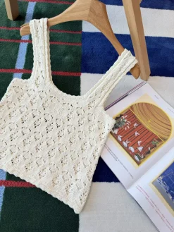 Alternative view of CELINE T-shirts & Vests Crochet Knit (White) S-M-L B45202607050166
