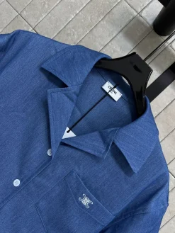 Alternative view of CELINE T-shirts & Vests Denim Cotton (Blue) S-L C05202607050164