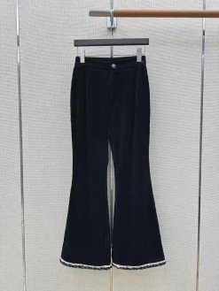 CELINE Trousers & Shorts Cotton Corduroy (Black) S B25202607050172