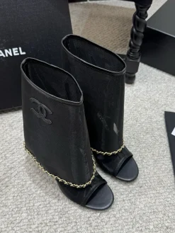 CHANEL Boots & Booties Mesh Lambskin (Black) EU35-41 C30202607050168