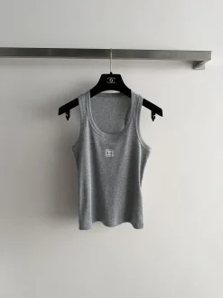 CHANEL Clothing Cotton Knit (Gray) S-M-L A50202607050427