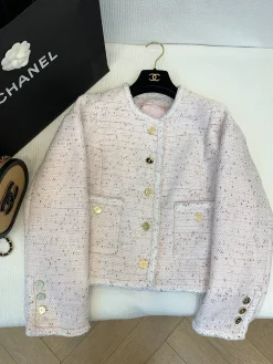 CHANEL Coats & Jackets Tweed (Pink) S-M-L D15202607050185