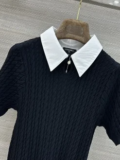 Alternative view of CHANEL Shirts & Polos Knit Cotton (Black-White) 36-40 B65202607051394