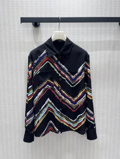 CHANEL Shirts & Polos Satin (Black-Red-Yellow-Blue-White-Brown) 36-40 C05202607050195