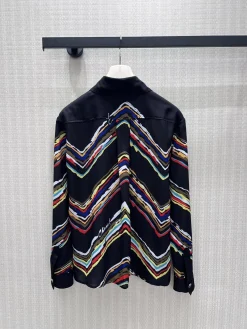 Alternative view of CHANEL Shirts & Polos Satin (Black-Red-Yellow-Blue-White-Brown) 36-40 C05202607050195