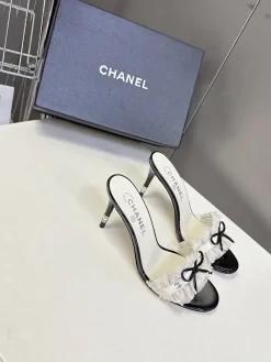 Alternative view of CHANEL Slides & Slippers Patent Leather (Black-White) EU35-41 B40202607051104