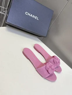 Alternative view of CHANEL Slides & Slippers Suede (Pink) EU35-41 B30202607050999