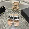 CHANEL Slides & Slippers Woven Fabric (Black-White-Beige) EU35-41 B50202607051199