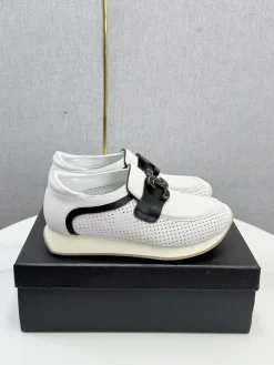 CHANEL Sneakers & Trainers Calfskin Leather (White-Black) EU35-41 C10202607051525