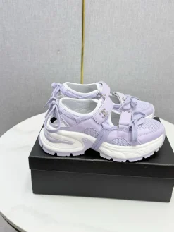 CHANEL Sneakers & Trainers Calfskin Mesh (Purple-White) C10202607051522