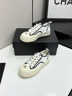 Alternative view of CHANEL Sneakers & Trainers Canvas (White-Black) EU35-41 B90202607051467