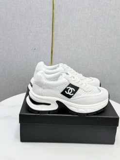CHANEL Sneakers & Trainers Leather-Mesh (White-Black) C30202607051589