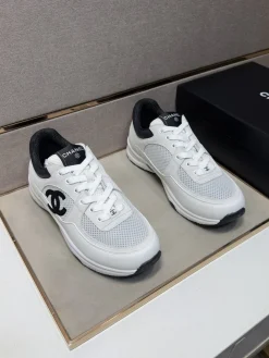 CHANEL Sneakers & Trainers Mesh Leather (White-Black) EU35-44 B80202607051439