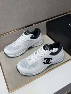 Alternative view of CHANEL Sneakers & Trainers Mesh Leather (White-Black) EU35-44 B80202607051439