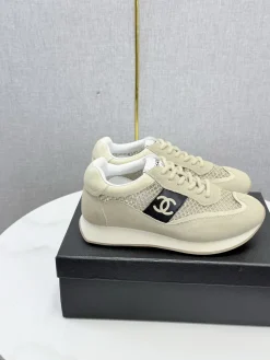 CHANEL Sneakers & Trainers Suede & Fabric (Beige-Black) EU35-41 C10202607051528