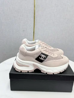 CHANEL Sneakers & Trainers Suede Fabric (Pink-White-Black) EU35-41 C30202607051588