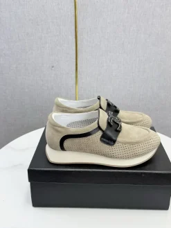 CHANEL Sneakers & Trainers Suede Leather (Beige-Black) EU35-41 C10202607051526