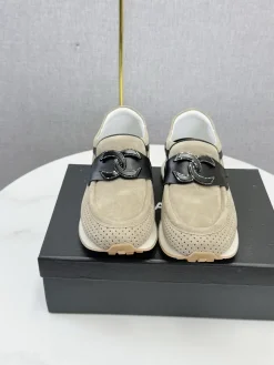 Alternative view of CHANEL Sneakers & Trainers Suede Leather (Beige-Black) EU35-41 C10202607051526