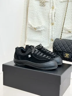 CHANEL Sneakers & Trainers Suede & Rubber (Black) EU35-39 B90202607051454