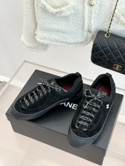 Alternative view of CHANEL Sneakers & Trainers Suede & Rubber (Black) EU35-39 B90202607051454